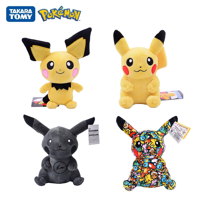 TAKARA TOMY-peluches clásicos de Pokémon para niños, muñeco de peluche de Pikachu Pichu, figura de Anime, regalo para fans de Pikachu, 20CM-25CM