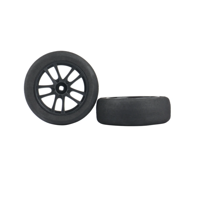 미끄럼 방지 무소음 스폰지 타이어 폼 휠 타이어, 1/10 RC 온로드 레이싱 카 TT01 TT02 TA06 사쿠라 D4 용, 65mm, 4 개