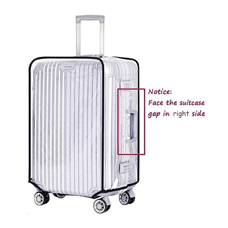 Unisex pełna przejrzystość bagażu obudowa ochronna zagęścić walizka futerał ochronny kobiety mężczyźni podróży przezroczysty PVC pokrowiec na bagaż