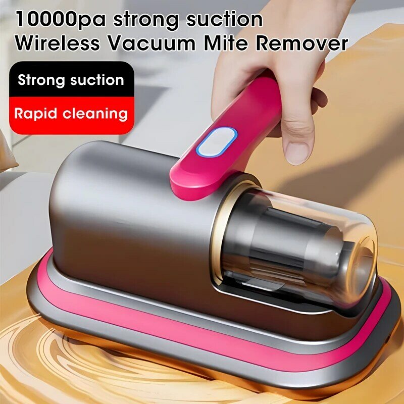 10000Pa New Mattress Vacuum Mite Remover Cordless Handheld Cleaner Powerful Suction for Cleaning Bed Pillows Clothes Sofa