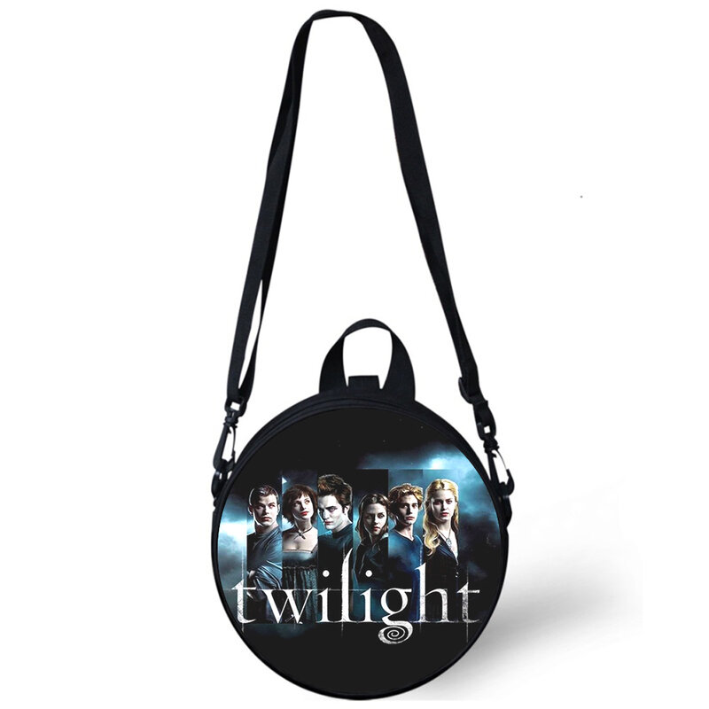 Twilight Saga-Sac à bandoulière imprimé en 3D pour enfants, vampire, initié à l'école, mini sacs à dos ronds pour femmes