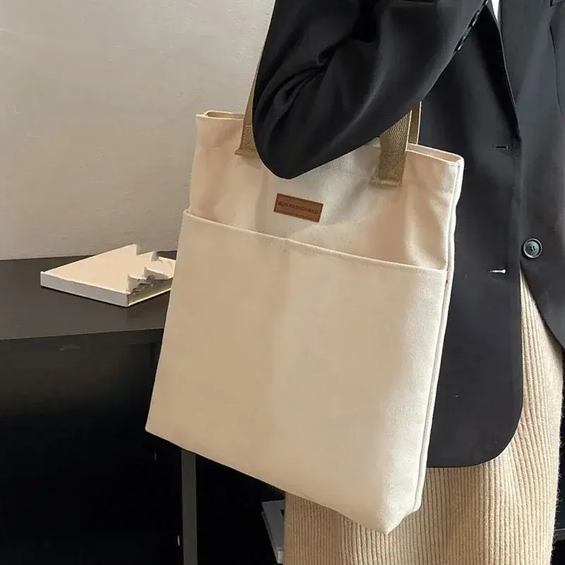 Женская Холщовая Сумка-тоут TOUB020, вместительная сумочка с продвинутой нитью, удобная практичная