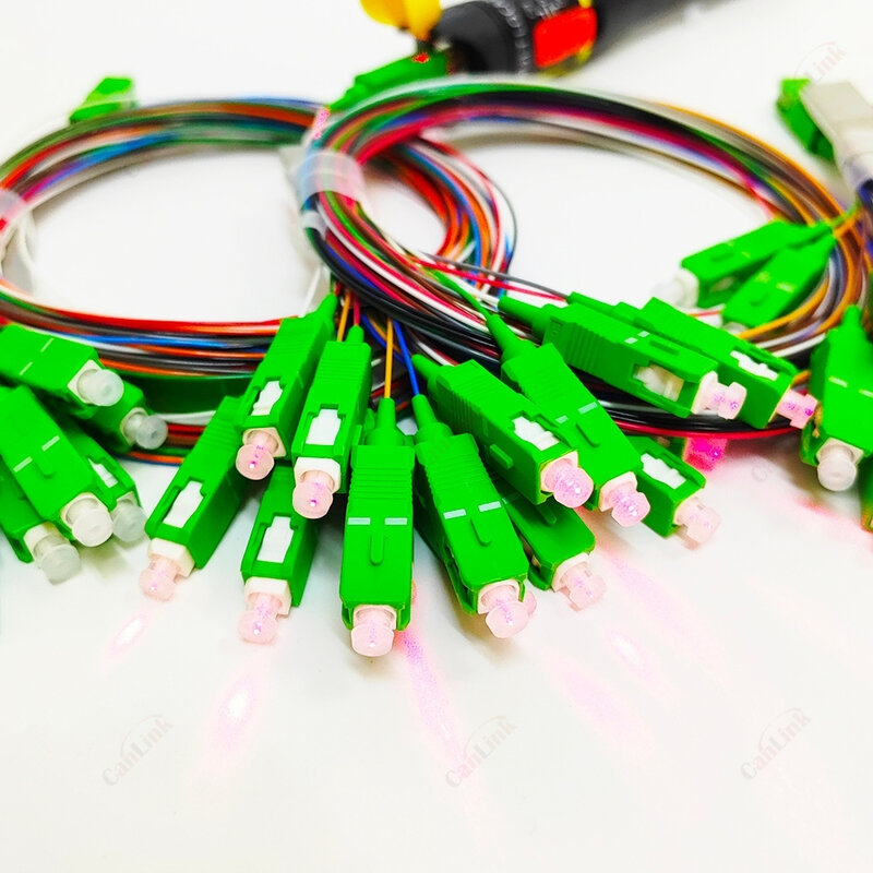 Divisor da fibra ótica do único modo, 1m, 1m, 1x4, 1x8, 1x16, 1x32, PLC SC/APC, G657A1, LSZH, 1m, cor do PVC, 1, 10, 20 PCes pelo lote