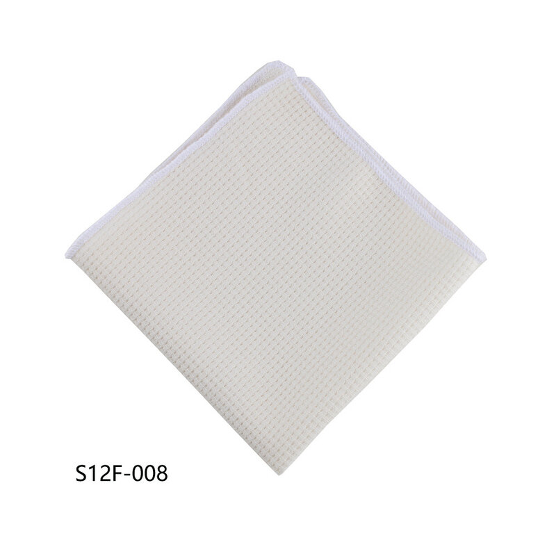 New Pure Solid Color Black White Pocket Square Cotton Linen Handkerchief 23CM Width Formal Dress Wedding Party Banquet Hanky