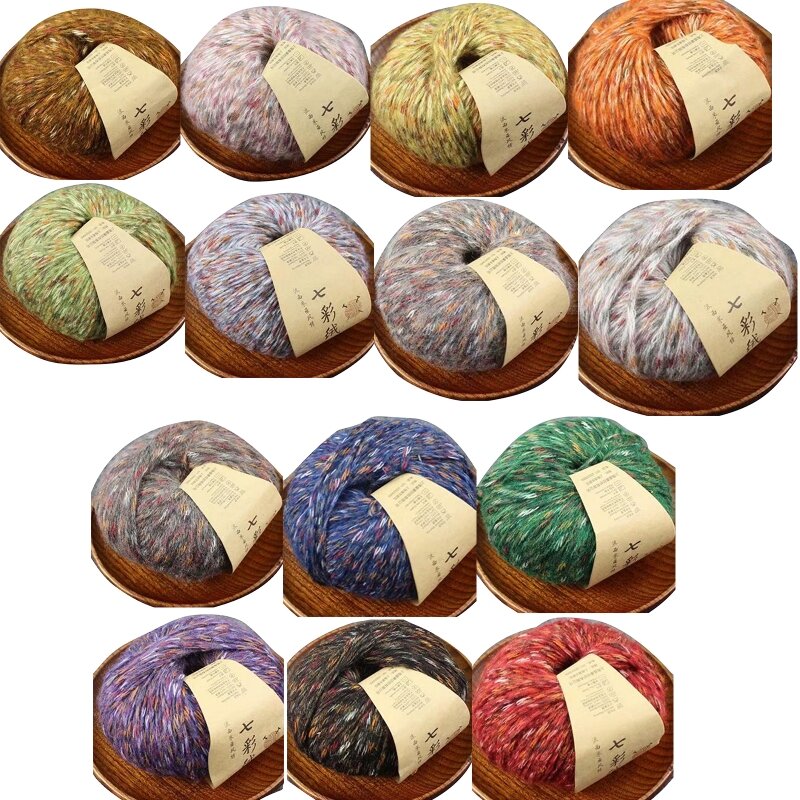 Fio crochê lã para tricô manual crochê fio cor gradietnt