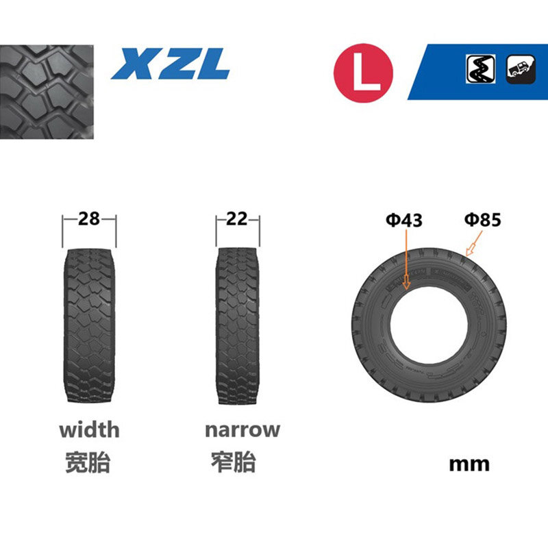 1 Pair Simulation Tire Toy Rubber Tire Skin for 1/14 Tamiya RC Truck Trailer Tipper Scania 770S MAN TGX Actros Volvo Parts