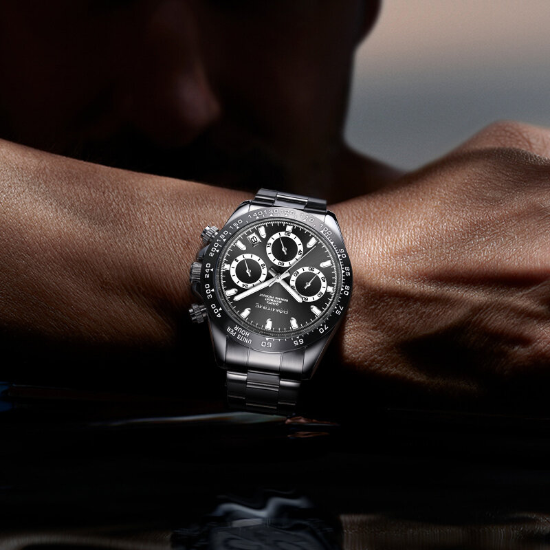 ROMITIME zegarki dla mężczyzn Top oryginalna marka pasek ze stali nierdzewnej Luminous męskie zegarki luksusowy wodoodporny modny zegarek kwarcowy