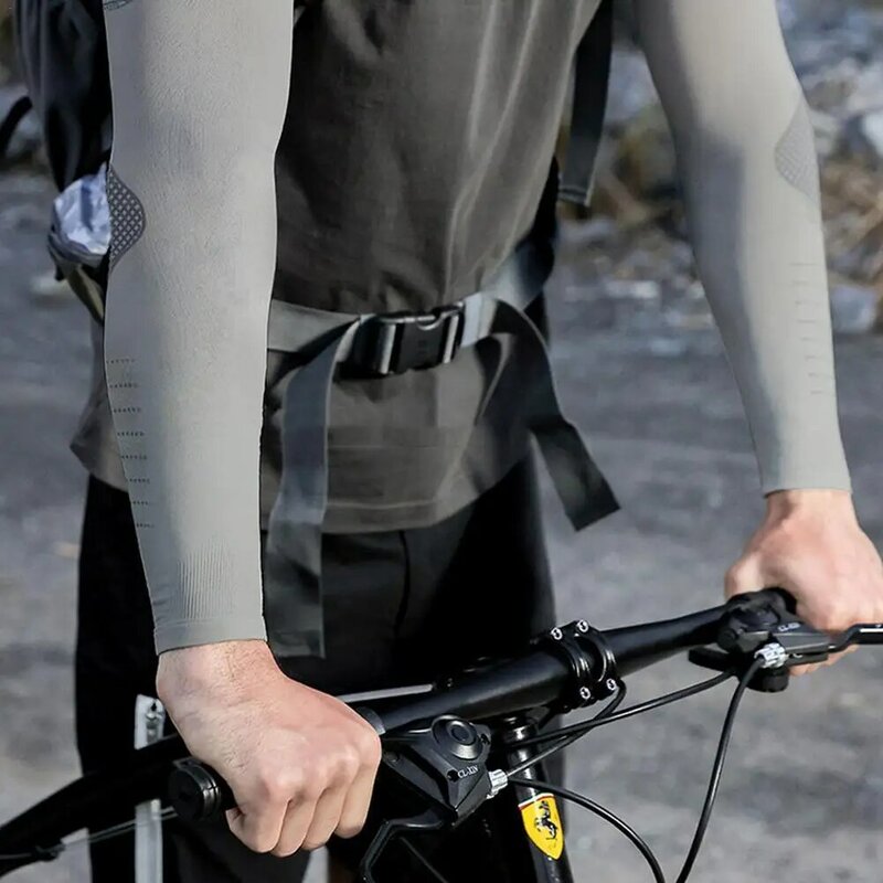 1 paio di manicotti sportivi protezione solare raffreddamento anti-uv asciugatura rapida ciclismo estivo corsa pesca manicotti da guida
