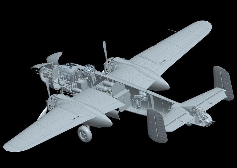 HK Model 01E036 1/32 Scale B-25J Mitchell Strafing Babes (Plastic model)