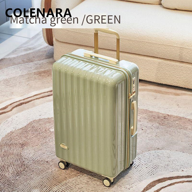 COLENARA 20"22"24"26"28"30 Inch Rolling Luggage ASB+PC Boarding Case Ultralight Trolley Case Silent Wheel Cabin Suitcase