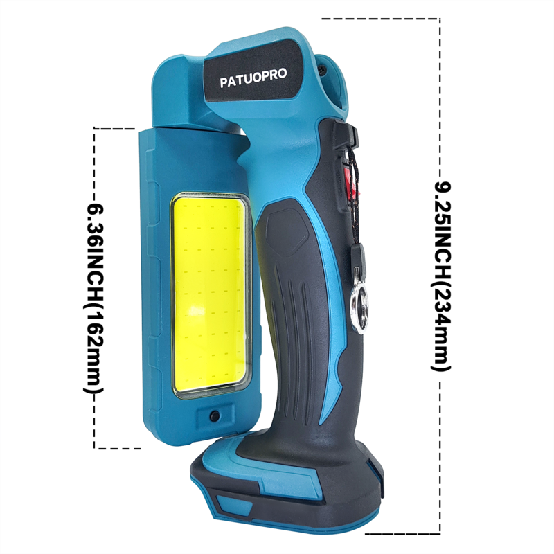 Draadloze Led Zaklamp Oplaadbare Werklamp Handheld Spotlight Fit Makita 18V Batterij (Geen Batterij)