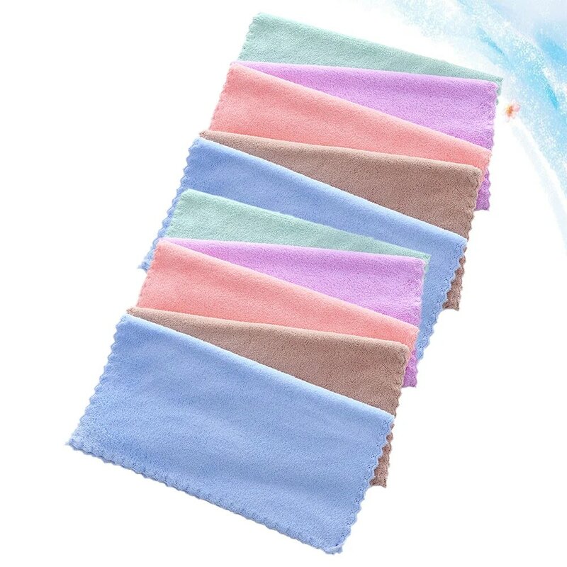 10 Pcs Facial Towel Face Makeup Remover Wipe Microfiber Cleansing Child Flour Sack Towels