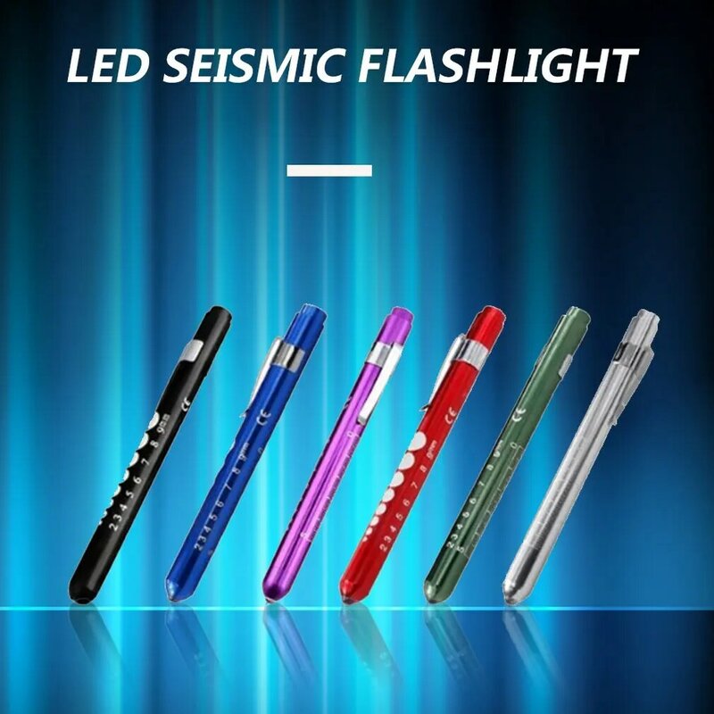 Reusable Portable LED Flashlight First Aid Pen Light Torch Lamp With Pupil Gauge Measurement Doctor Nurse Diagnosis Pen