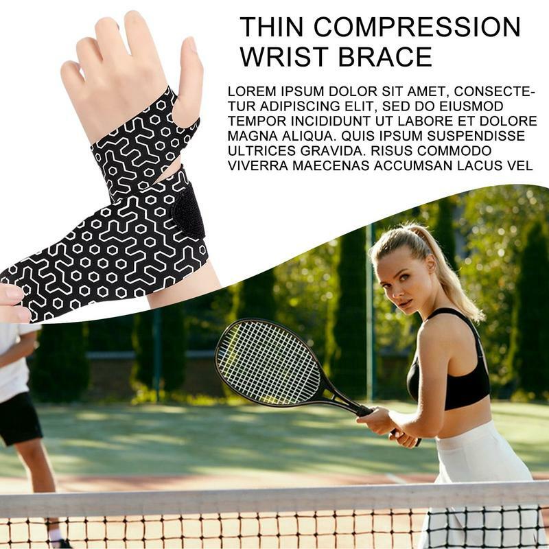 Tali pergelangan tangan kawat gigi tangan, pendukung tangan penjaga kompresi, penjepit Tangan pendukung jempol untuk basket, Badminton, Tenis
