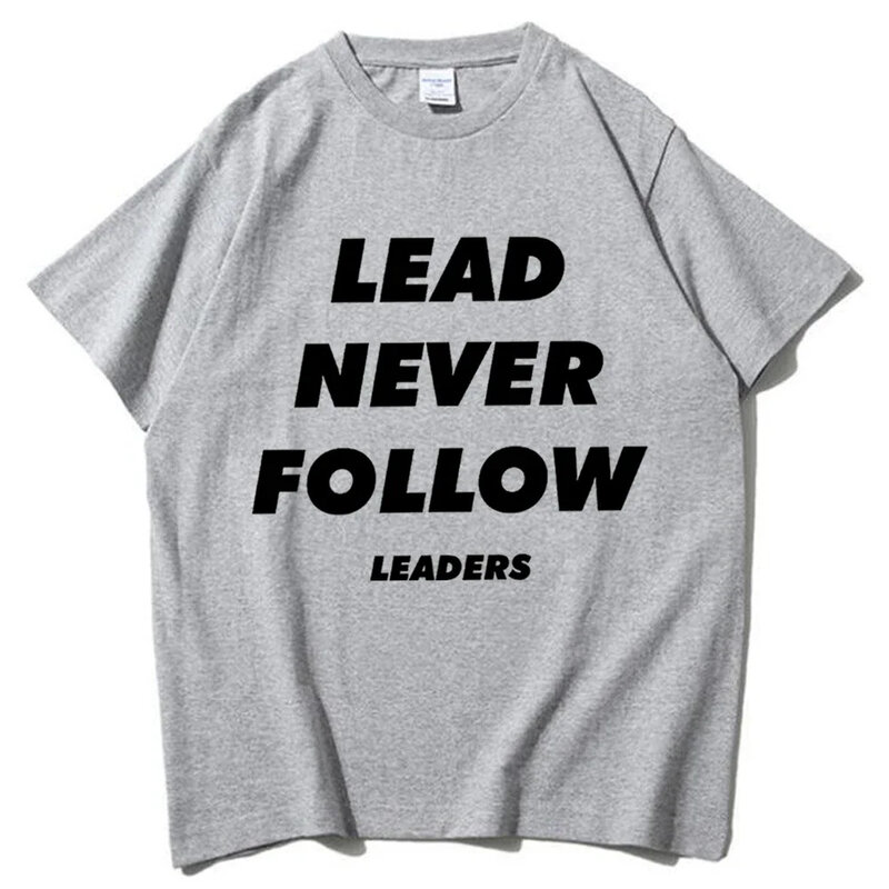 Camisa de manga corta con cuello redondo Unisex, camisa de jefe Keef Lead Never Follow Leaders, regalo para fanáticos de Keef
