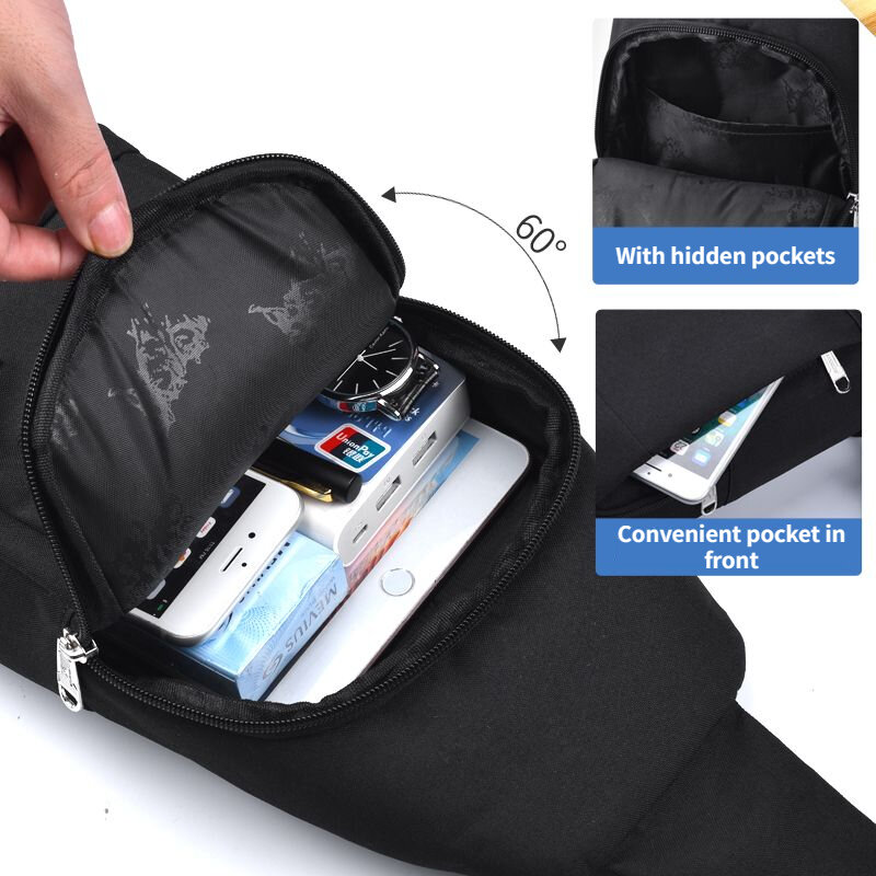 Septwolves Shoulder Bag Men's Crossbody Bag Waterproof Oxford Bag Large Capacity Work Business Travel Bag Leisure handbag