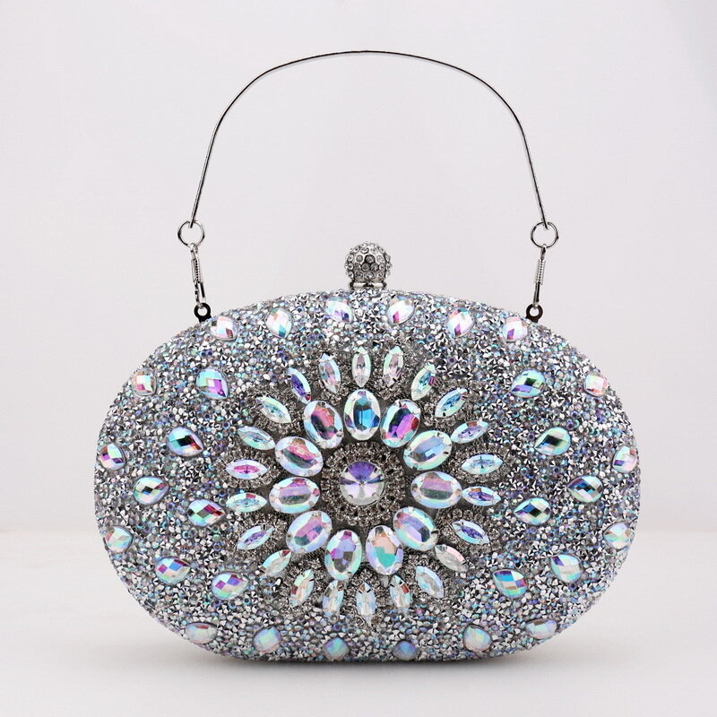 Borsa da donna borsa da sera cosmetica Luxury Women 2024 Clutche Diamond intarsiato Y2k borse Glitter per banchetti per feste di matrimonio femminili novità