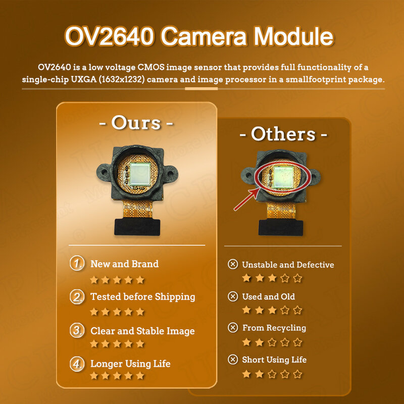 Modul Kamera OV2640 Baru untuk ESP32 CAM 2.4G Modul Wifi 200 222 30 45 120 160 Derajat 8870 Penglihatan Malam DVP 24PIN Penglihatan Malam