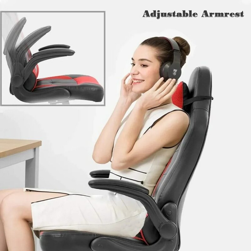 PC Game Chair Computer Gaming Chair Mobile Bringing Waist Support Flip Handlebope Hand Pillow Pu Leather Administrative Gamer