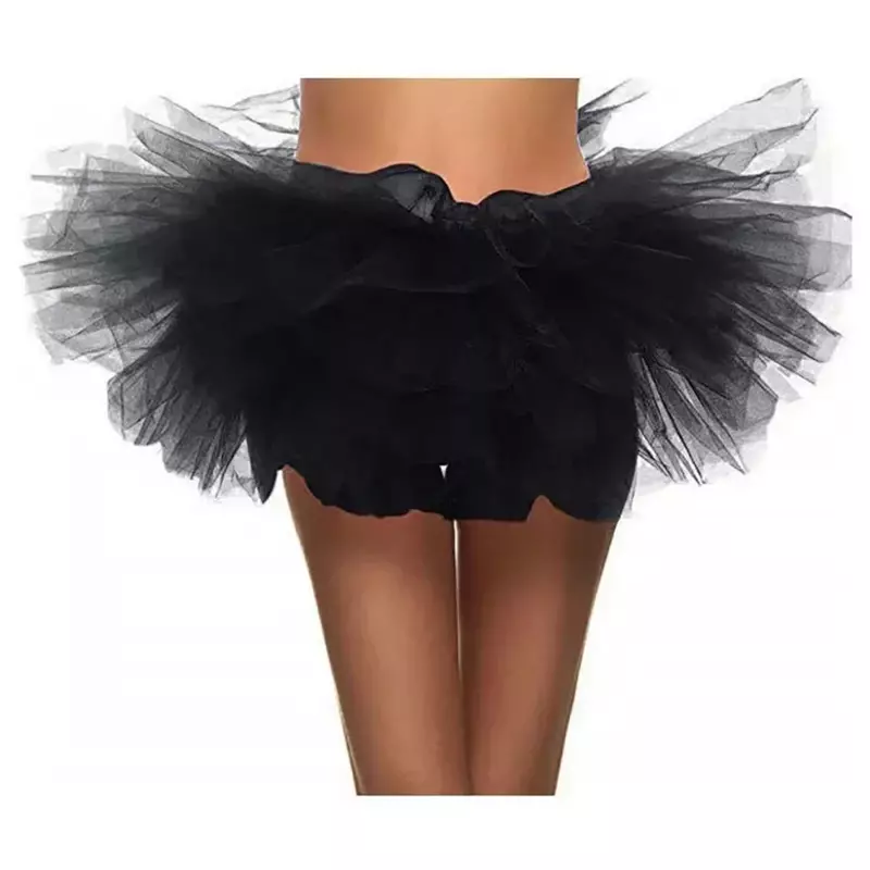 Sexy Adult Women's Half Skirt 5 Layers Tulle Puffy Skirt Ballet Short  Party Nightclub Mini Skirt Performance Event Costume