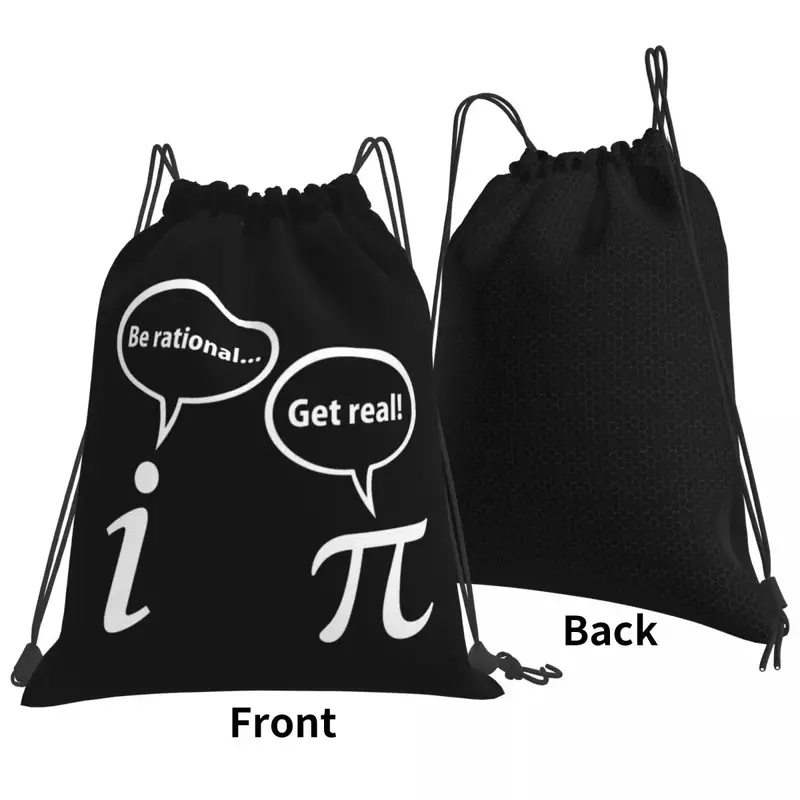 Sii razionale ottieni vera matematica immaginazione Pi zaini borse con coulisse borsa con coulisse borsa per scarpe da tasca borsa per libri per studenti da viaggio