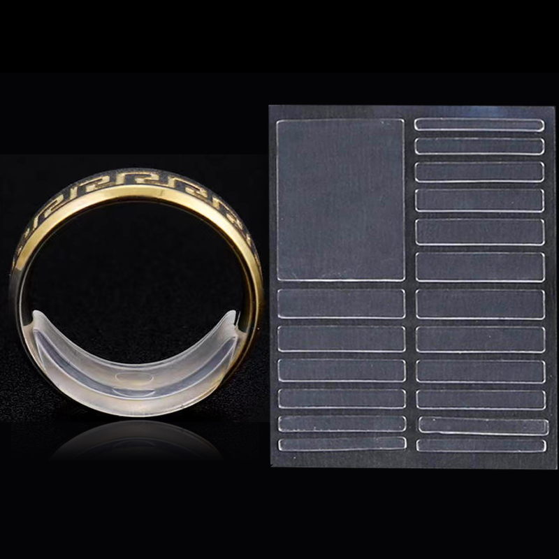 19 pçs limpar tamanho do anel de silicone resizer ajustável para anel de silicone macio adesivo pegajoso modificar invisível qualquer anel jóias ferramentas