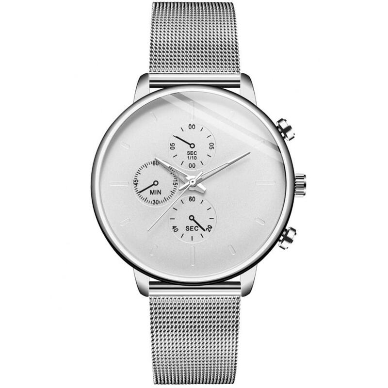 Часы наручные мужские кварцевые с круглым циферблатом и браслетом