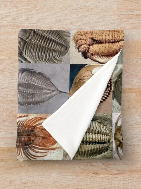 Manta de felpa suave a cuadros, mantas suaves y esponjosas, Trilobites