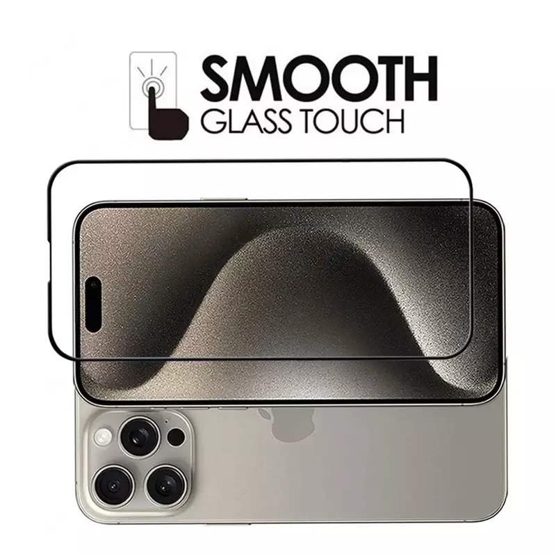 Protector de pantalla de vidrio, cubierta completa para iPhone 13, 11, 12, 14 Pro Max, Mini, 8 Plus, 15 PRO, XS MAX, X, XR, 5 unidades