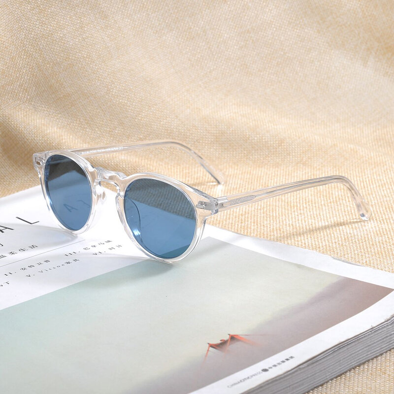 Gregory Peck-gafas de sol polarizadas Vintage para hombre y mujer, lentes de sol transparentes de diseñador, OV5186, OV 5186, con funda Original