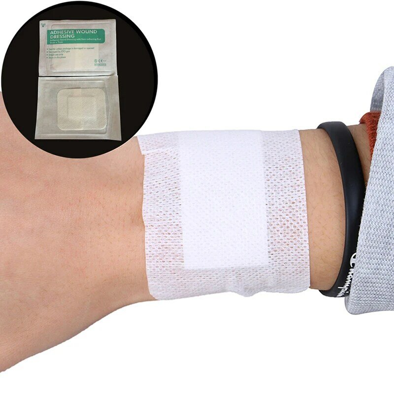 20 szt. 6x7cm 6x10cm oddychający samoprzylepny opatrunek na ranę plaster bandaż pierwszej pomocy hemostaza