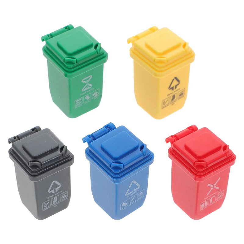 Winzige Litter box Fahrzeug Müll Recycling Litter boxess kleine Litter box Miniatur Litter box Mülleimer Modell Miniatur szene