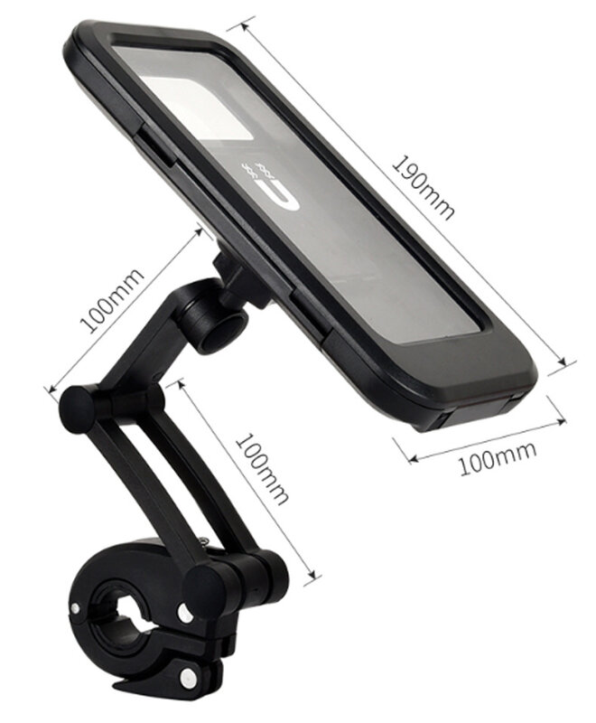 Adjustable Waterproof Motorcycle Bicycle Phone Holder Bike Handlebar Magnet Stand Case Mobile Rotatable Bracket Bag GPS Mount
