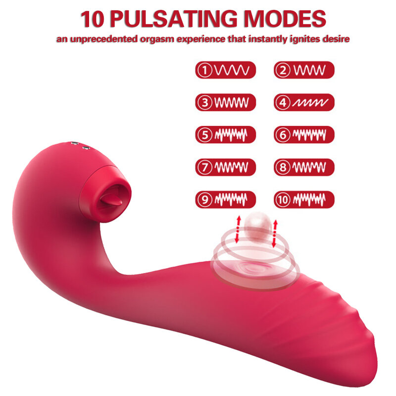 10 Clitoral Double Licking Mode Vibrators For Women G Spot Soft Tongue Stimulating Sexy Toys Adult Masturbation Supplies 18