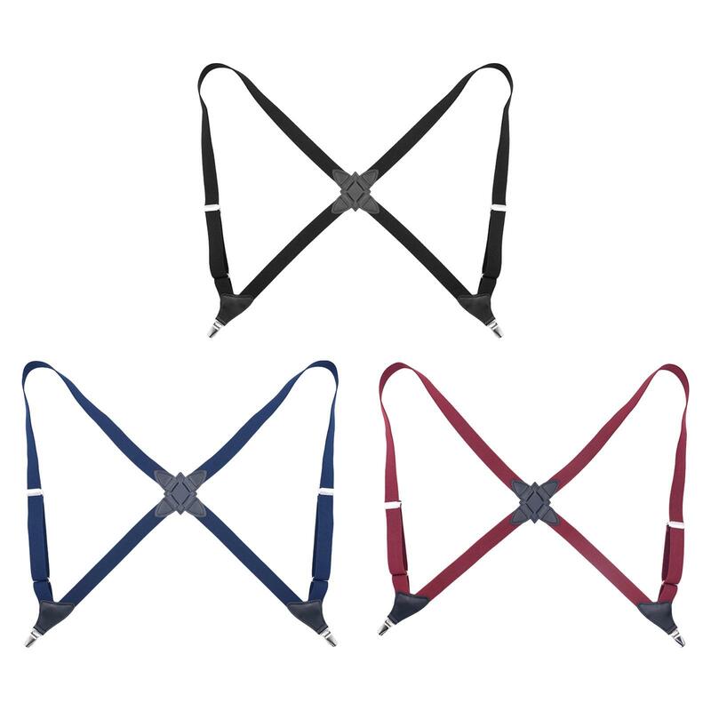 Suspenders for Men Women Trousers Braces x Type Stylish Casual Durable Lightweight with Clips Elastic Straps for Choirs Bands