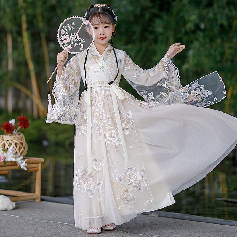 Vestido Hanfu para niñas, disfraz de Año Nuevo, vestido Hanfu antiguo chino, disfraz de Cosplay de Carnaval para niños, 3-15T