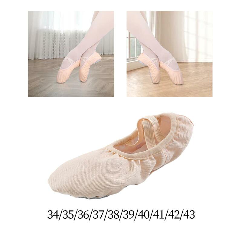 Balletdansschoenen Canvas Lichtgewicht Zachte Zool Uitvoering Praktijk Vrouw Dansschoenen Voor Meisjes Volwassenen Vrouwen Kinderen