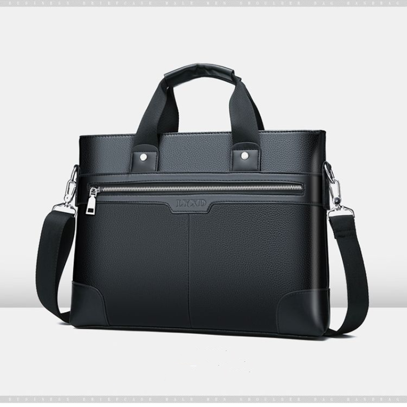 Bolsa masculina de couro PU, maleta de computador, bolsa de ombro, bolsa de escritório, crossbody, nova
