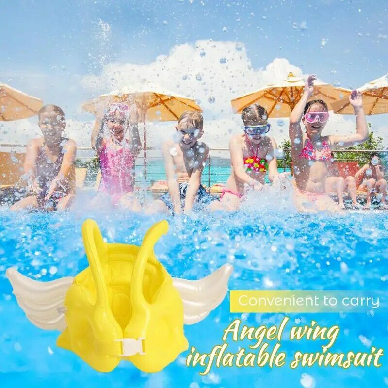 GlaAngel Wing-Maillot de bain gonflable pour la natation, mignon, couleurs vives, fournitures de natation, pliable, léger