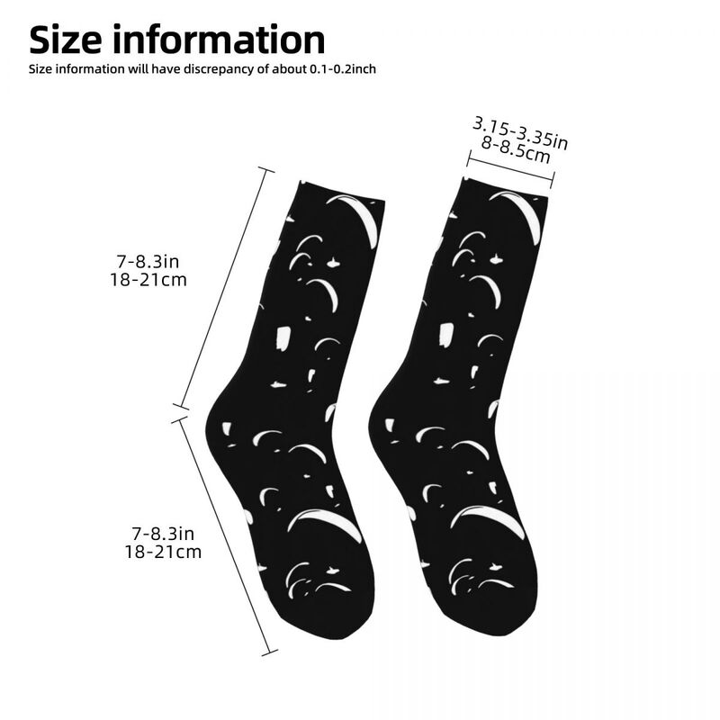 Paragliding Wettbewerb (schwarz) Socken Harajuku hochwertige Strümpfe ganzjährig lange Socken Zubehör für Männer Frau Geschenke
