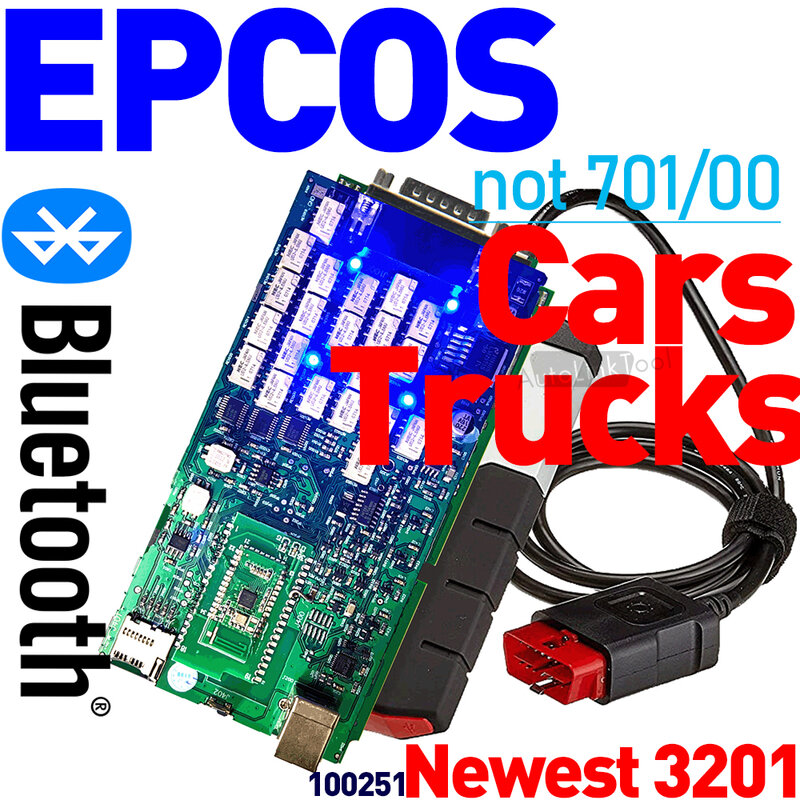 EPCOS 싱글 그린 보드 DS 150, 2022.00 자동차 트럭 진단, 2022 년까지 온라인 진단 기능 작동, VCI 업데이트, 신제품