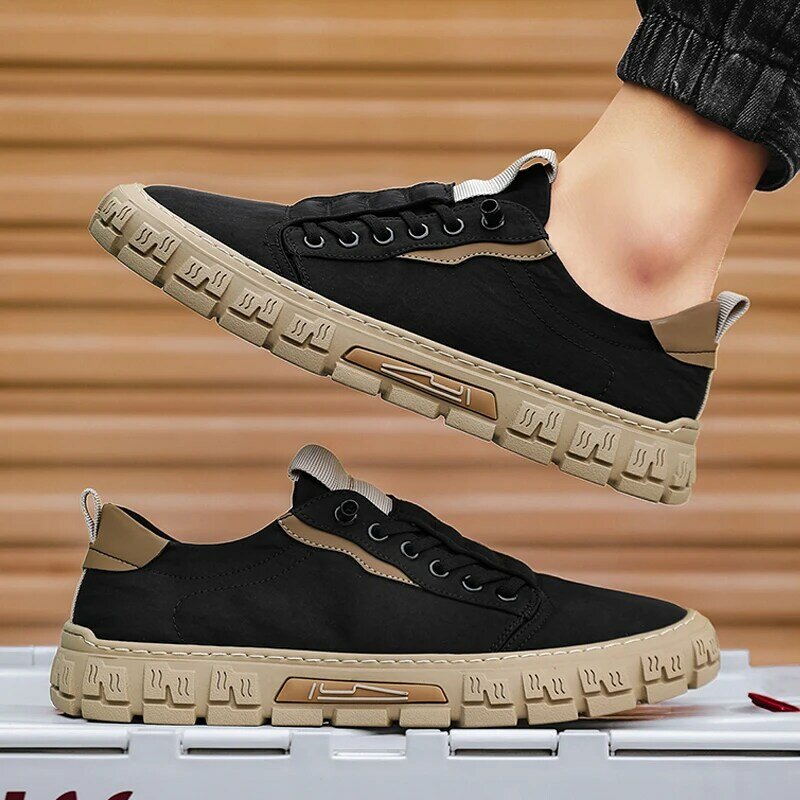 Men Casual Shoes Canvas Shoes Ice Silk Cloth Breathable Comfortable Sneakers Lace Up Mens Loafers Male Vulcanized Shoes Trend
