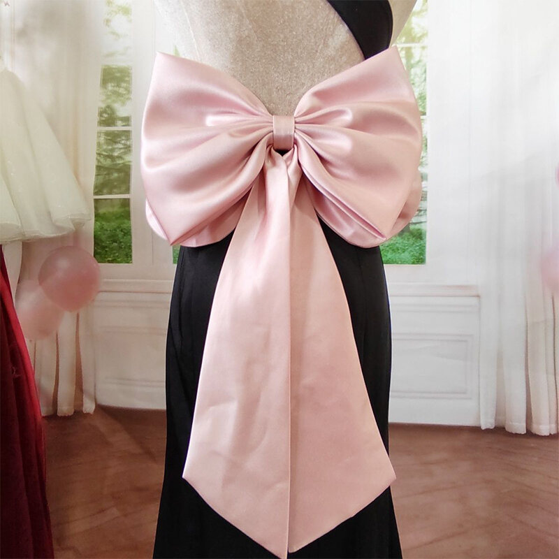 30cm Large Bowknot Wedding Dress Cover The Back Ribbon Elegant Bridal Dress Party Gown Decor Big Bowknot With Pin Photo Props
