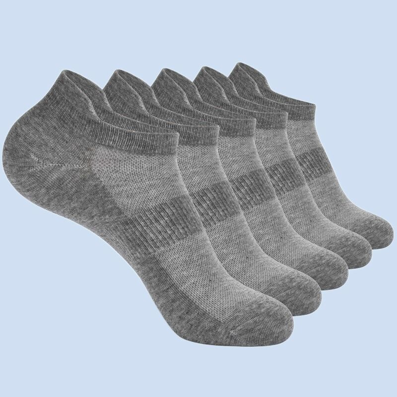 Calcetines tobilleros para correr para hombre y mujer, calcetín deportivo, blanco, negro, gris, suave, fino, bajo, 5/10 pares