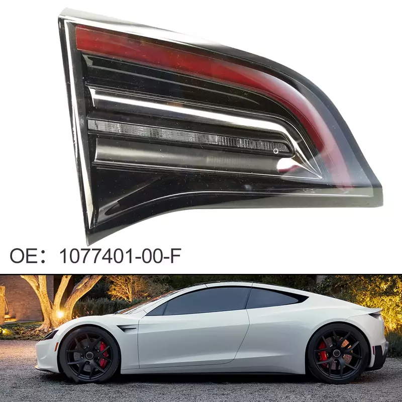 Lampu belakang Tesla MODEL 3/Y 2021-2023, aksesori lampu belakang ABS warna hitam untuk Tesla MODEL 3/Y 2021-2023 tahan lama