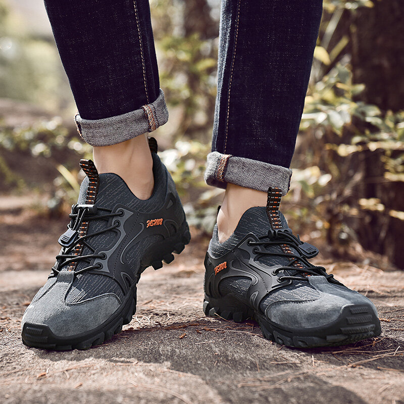 Удобная модная мужская уличная Нескользящая износостойкая обувь для пеших прогулок обувь для подростков альпинизма повседневная спортивная обувь 38-45 #