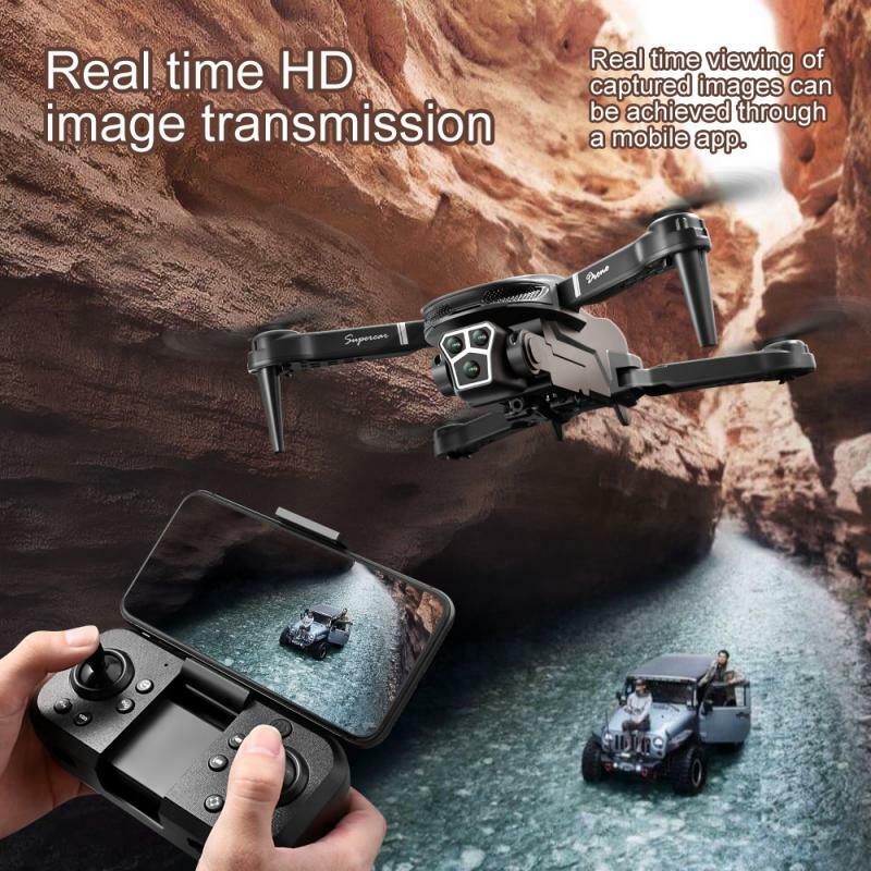 Lenovo-Brinquedos Drone Controle Remoto, V68 MAX, 1080P HD Antena Dual-Camera, GPS Quadcopter Prevenção de Obstáculos, Quatro Rotor UAV