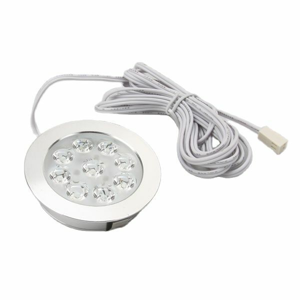 Luz LED Retro empotrada para el hogar, retroiluminación de encimera de cocina, 12V de CC, 1,8 W, Mini blanco frío Natural, 2 unidades por lote