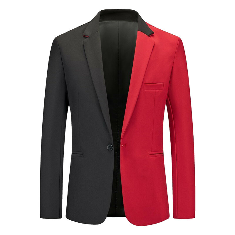 Chaqueta de traje con solapa para hombre, un solo botón, Color a juego, chaqueta de lujo a juego, traje de Club individual para fiesta