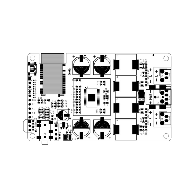 Carte d'amplificateur audio Bluetooth 5.0, haut-parleur de vibration de résonance portable, son néodyme, TPA3118, 25W, DC 12V, 5A